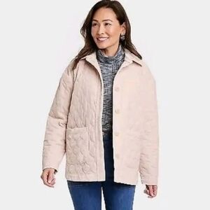 Knox Rose Women's Quilted Jacket in Ivory